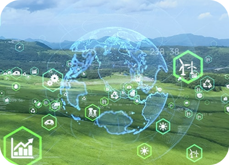 Environmental Landscape with Globe Environmental Landscape with Globe